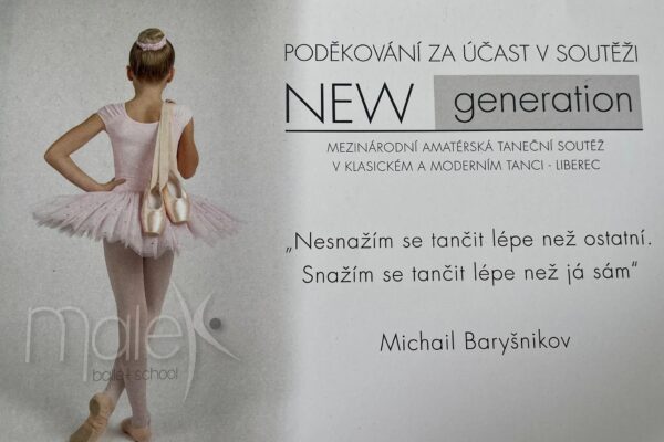 baletní soutěže New Generation 5